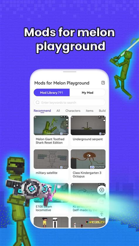Androids for Melon Playground Mods (Melon Sandbox) .